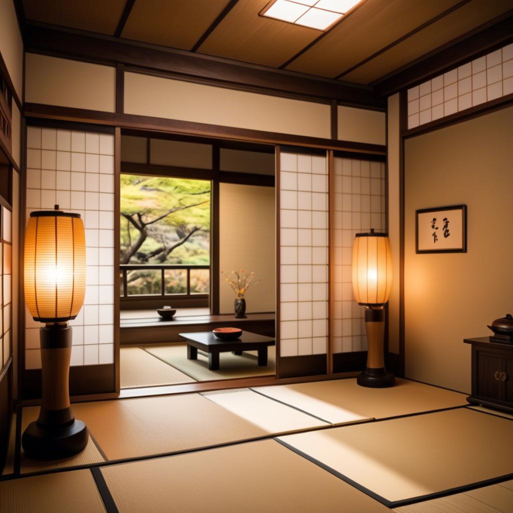 A stunning image of japanese elegance in warm lighting.