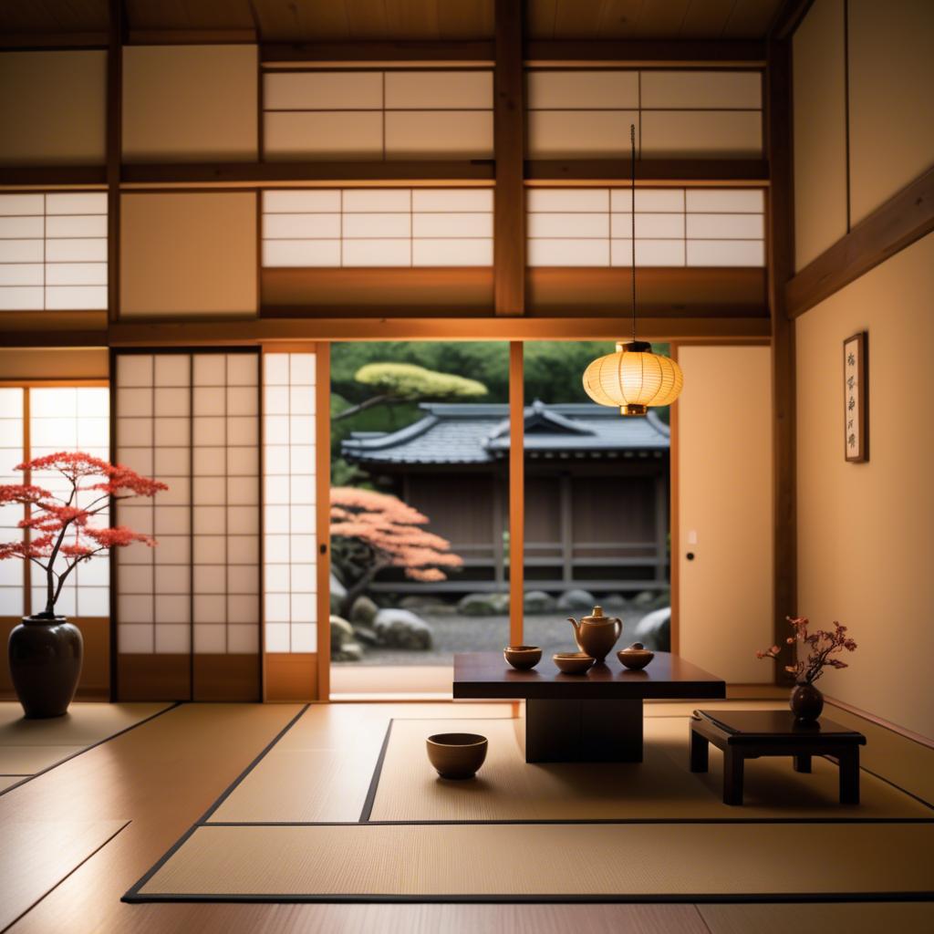 A stunning image of japanese elegance in warm lighting.