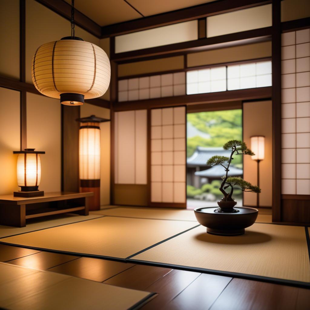 A stunning image of japanese elegance in warm lighting.