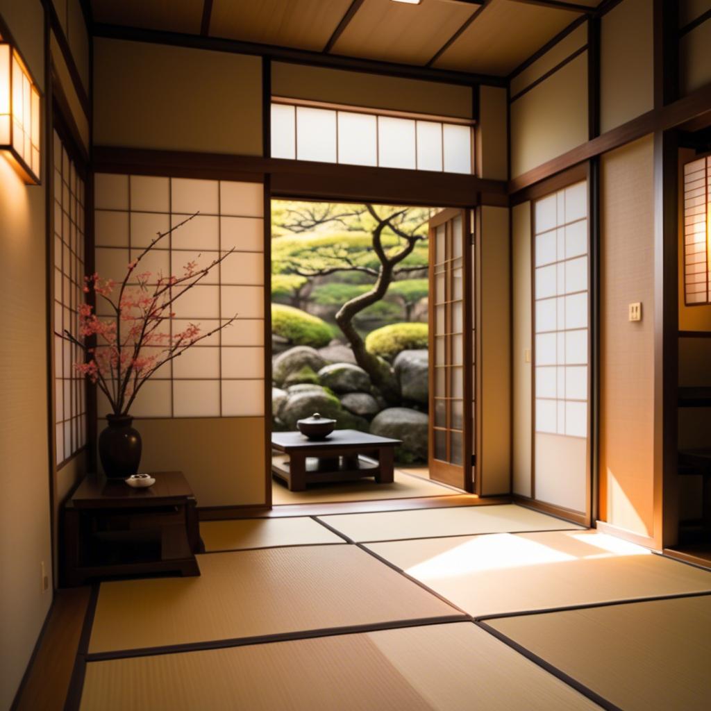 A stunning image of japanese elegance in warm lighting.