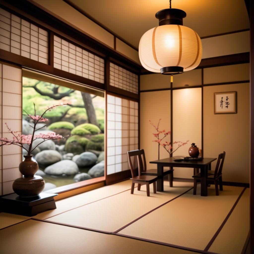 A stunning image of japanese elegance in warm lighting.