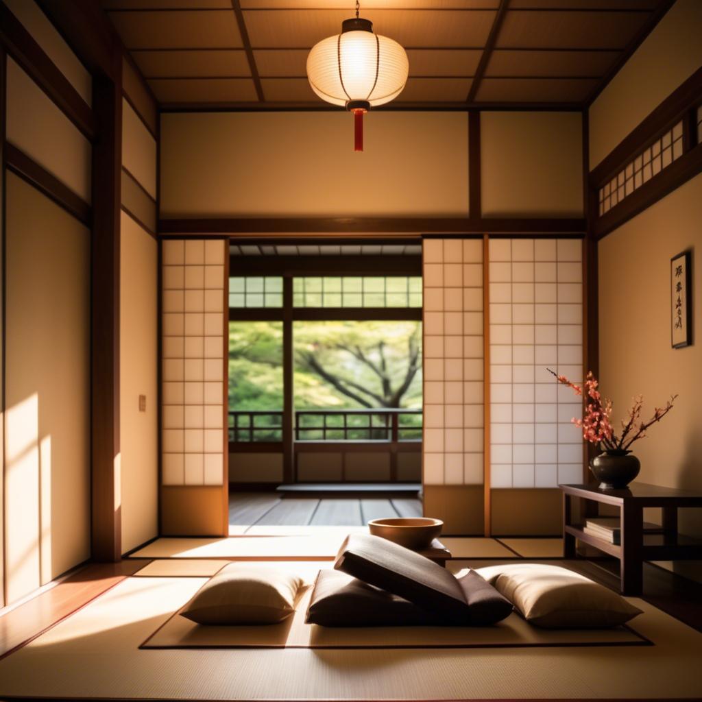 A stunning image of japanese elegance in warm lighting.