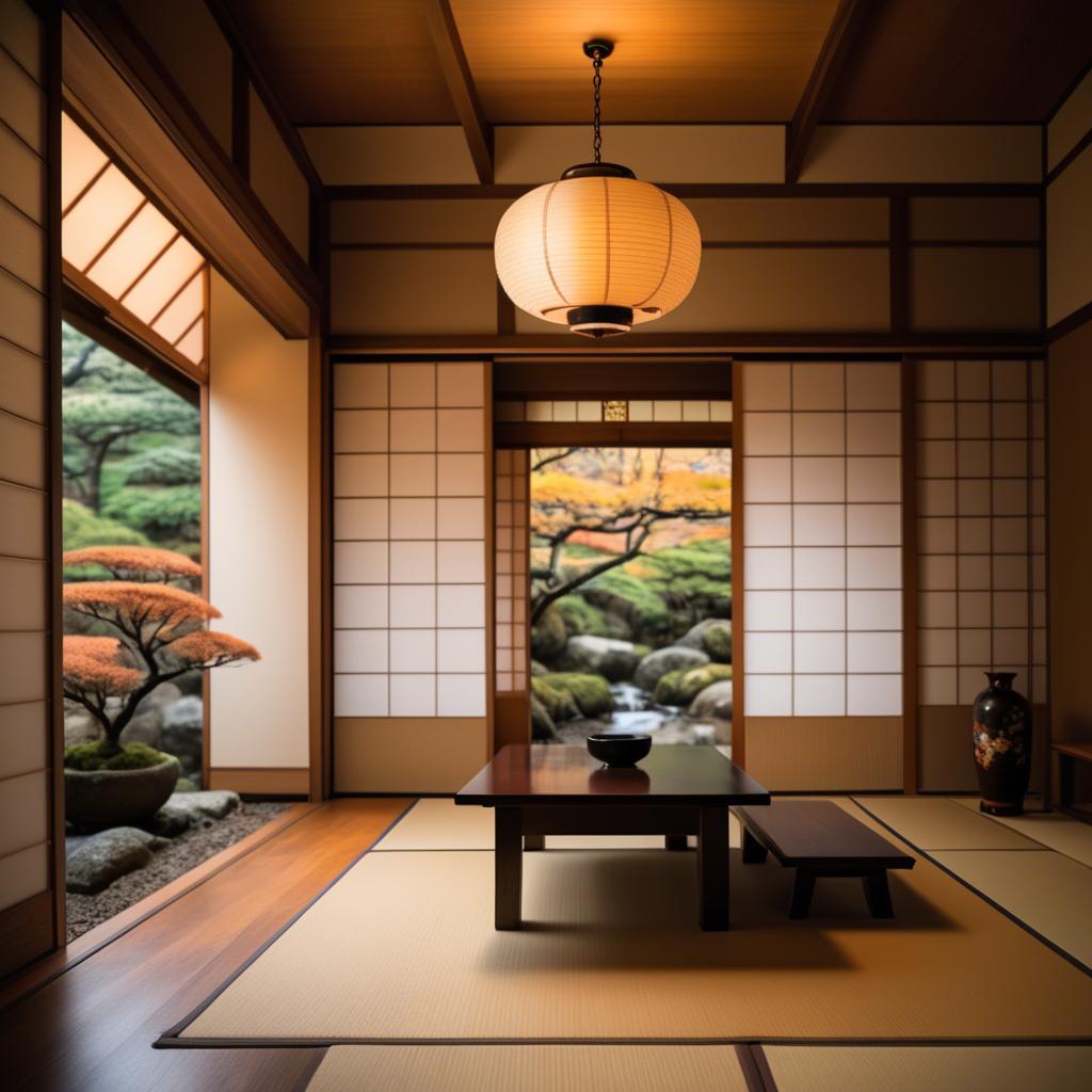 A stunning image of japanese elegance in warm lighting.