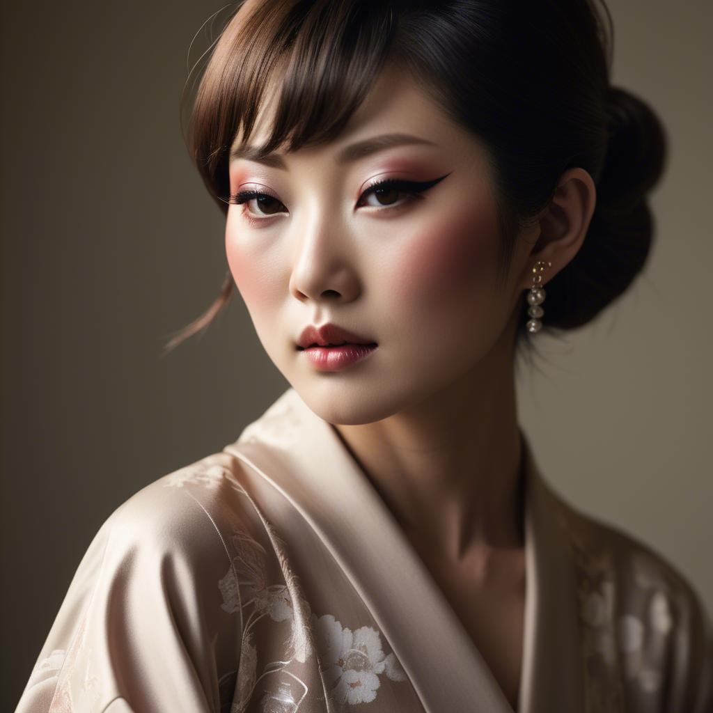 A stunning image of japanese glamour in soft shadows.