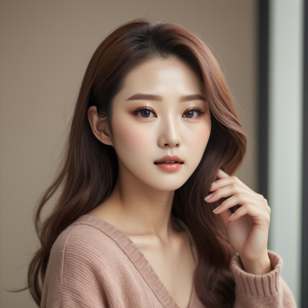 A stunning image of korean beauty in soft warm tones.