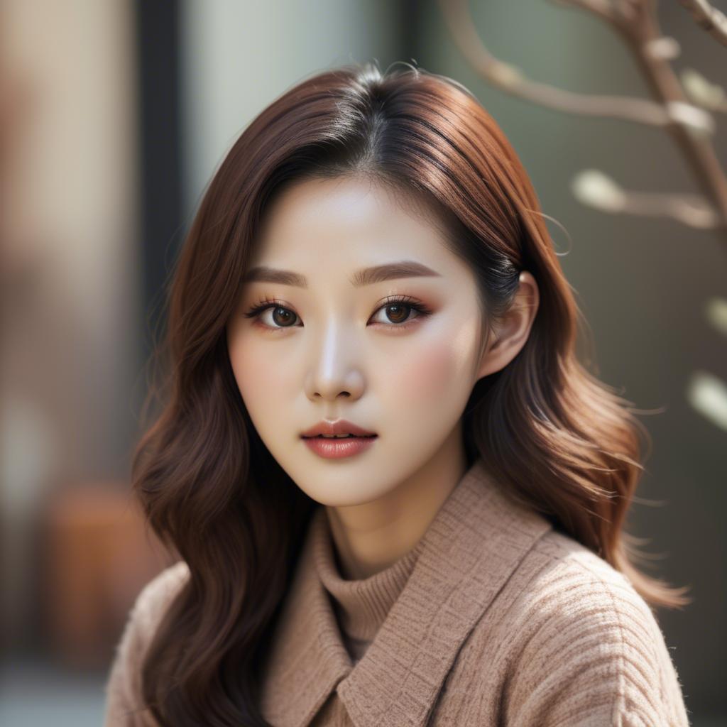 A stunning image of korean beauty in soft warm tones.