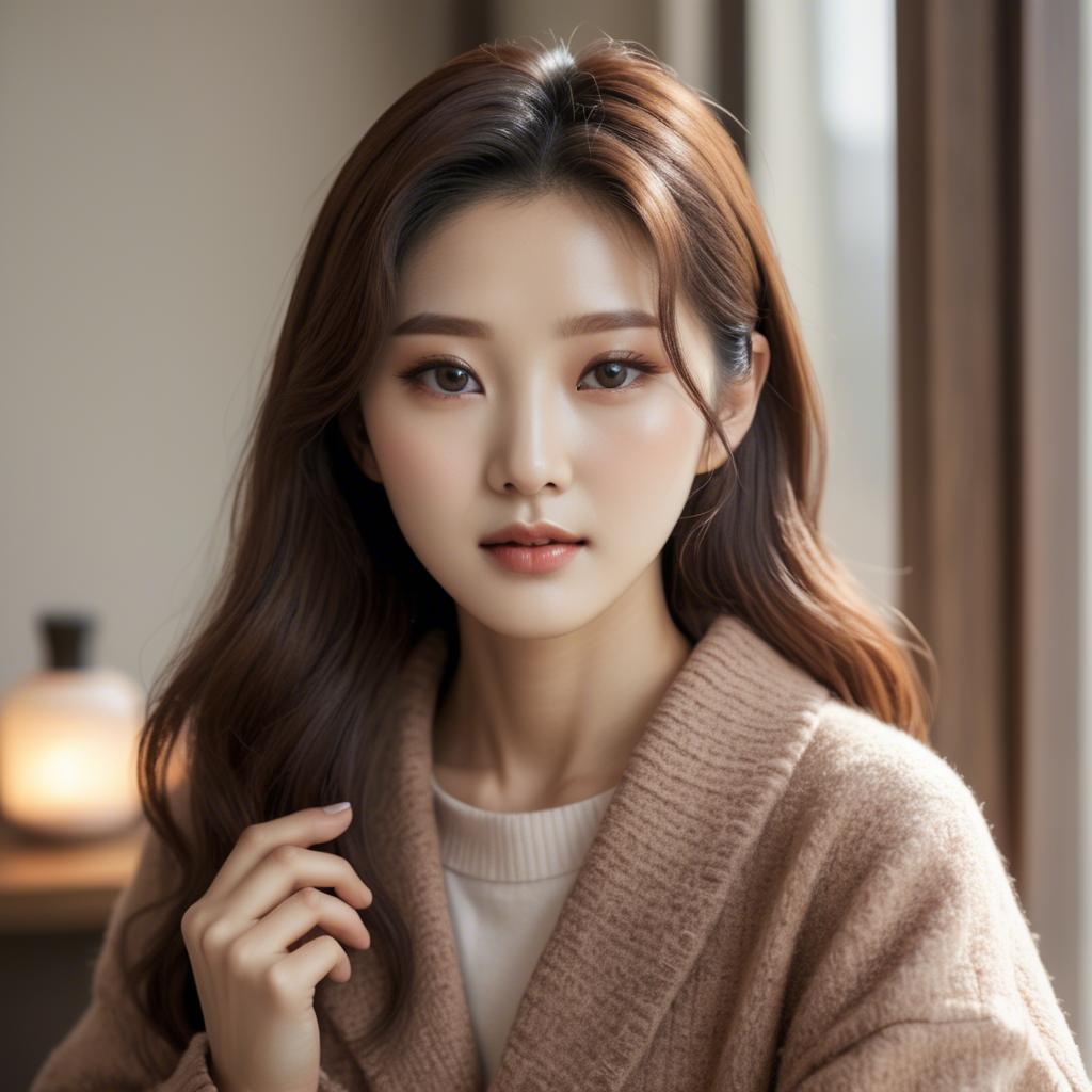 A stunning image of korean beauty in soft warm tones.