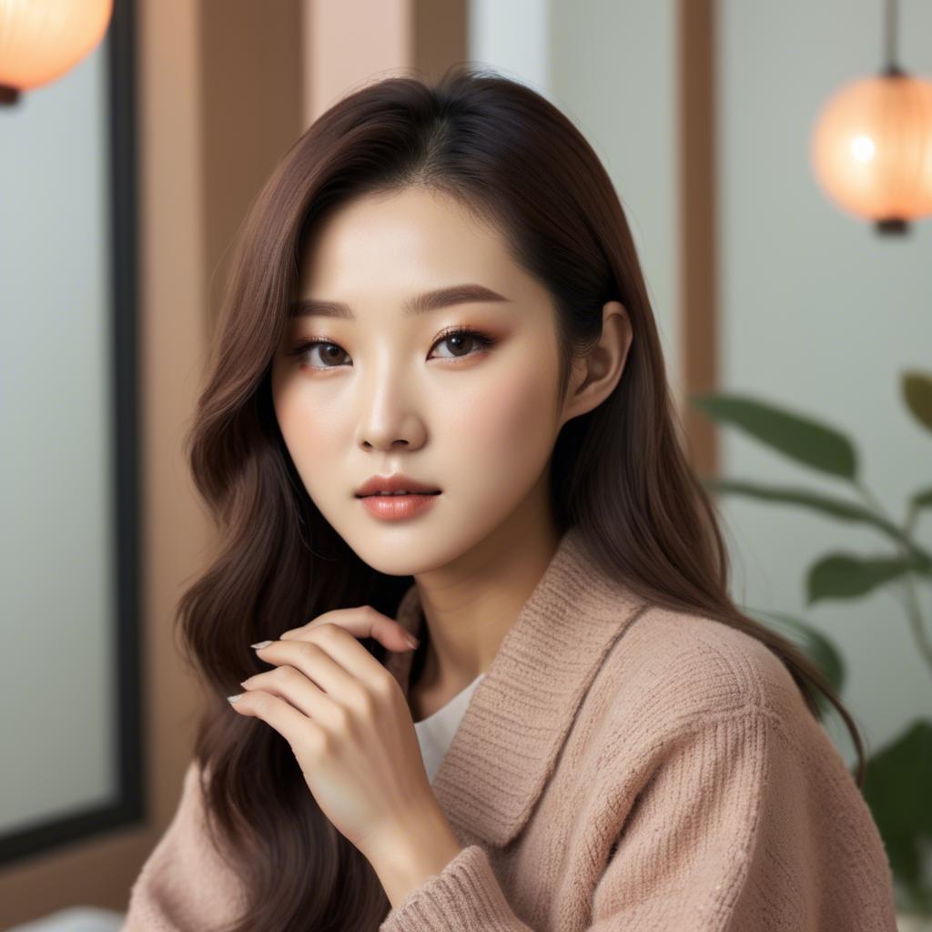 A stunning image of korean beauty in soft warm tones.