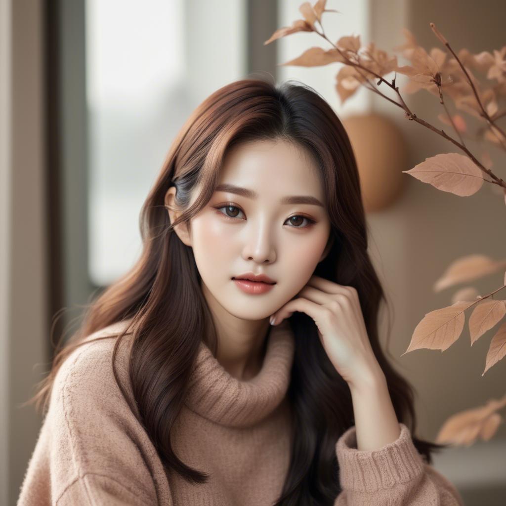 A stunning image of korean beauty in soft warm tones.