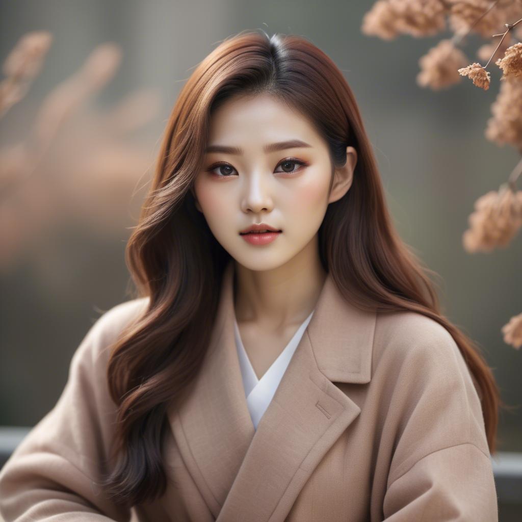 A stunning image of korean beauty in soft warm tones.