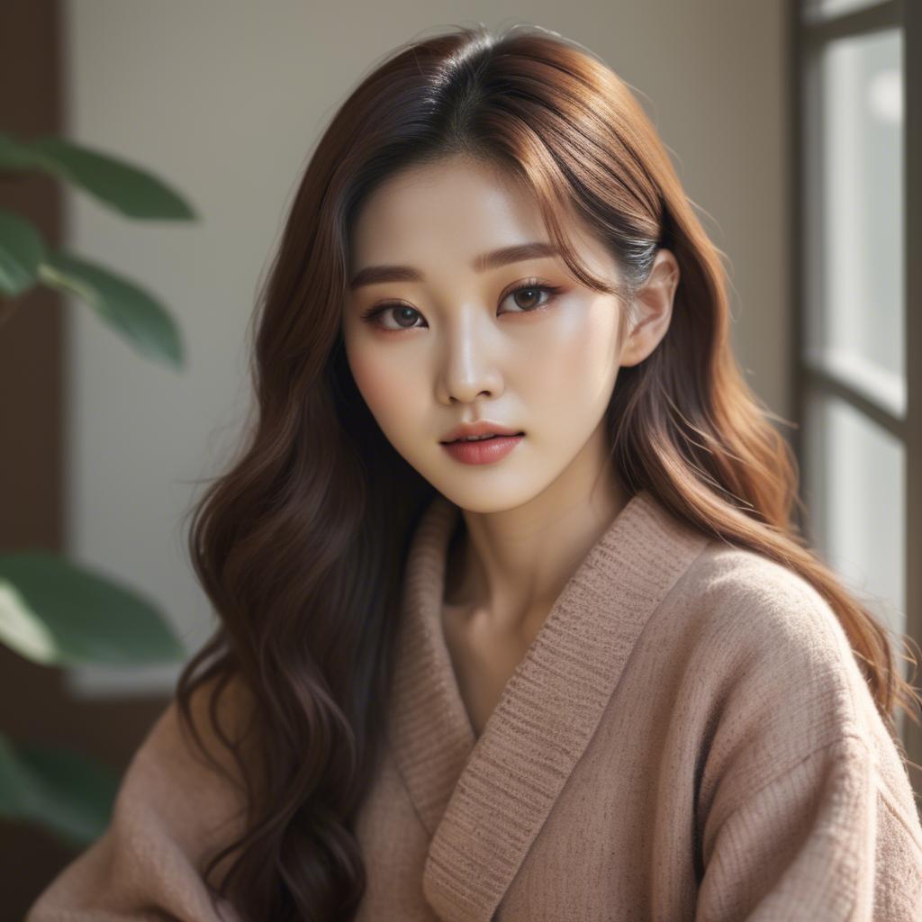 A stunning image of korean beauty in soft warm tones.