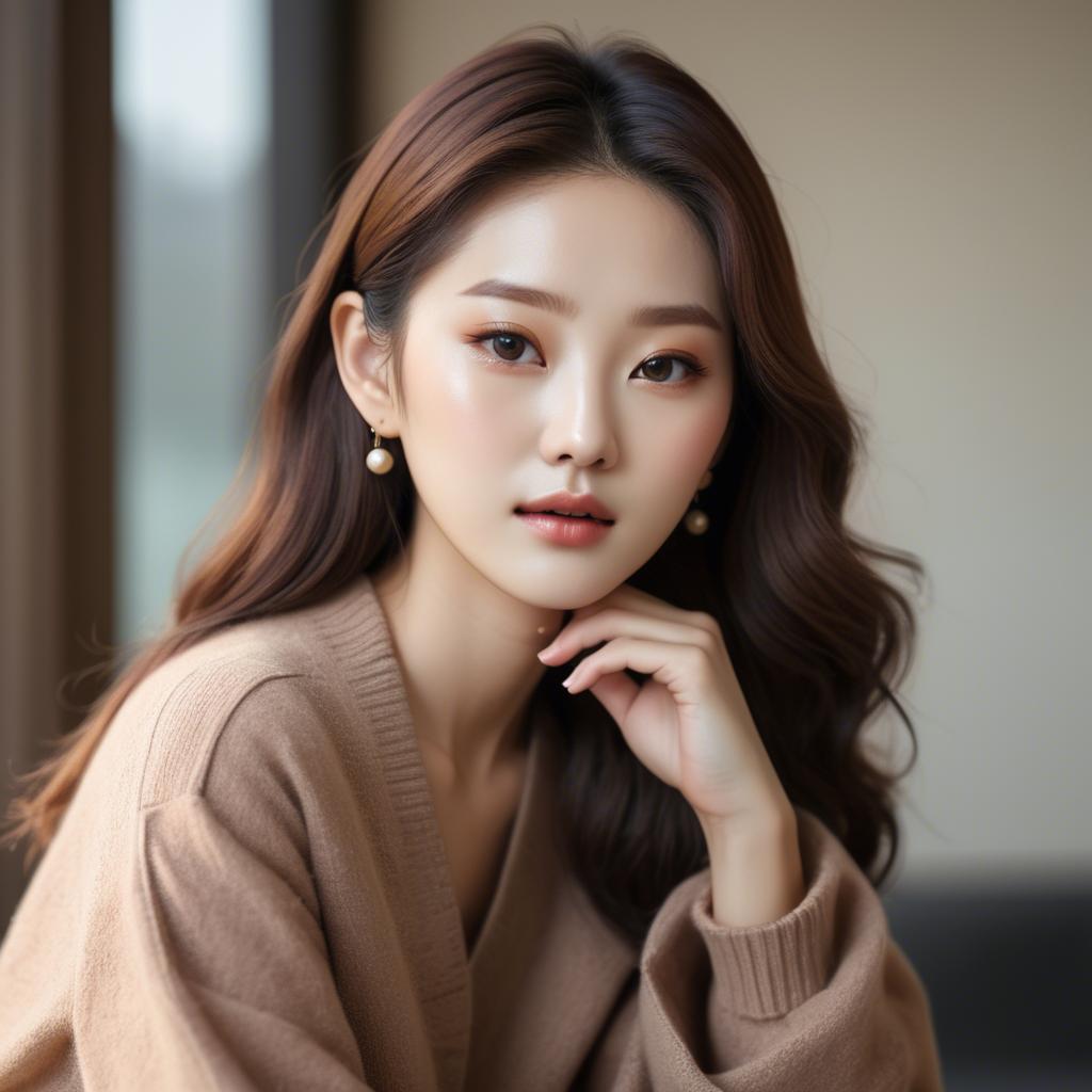 A stunning image of korean beauty in soft warm tones.