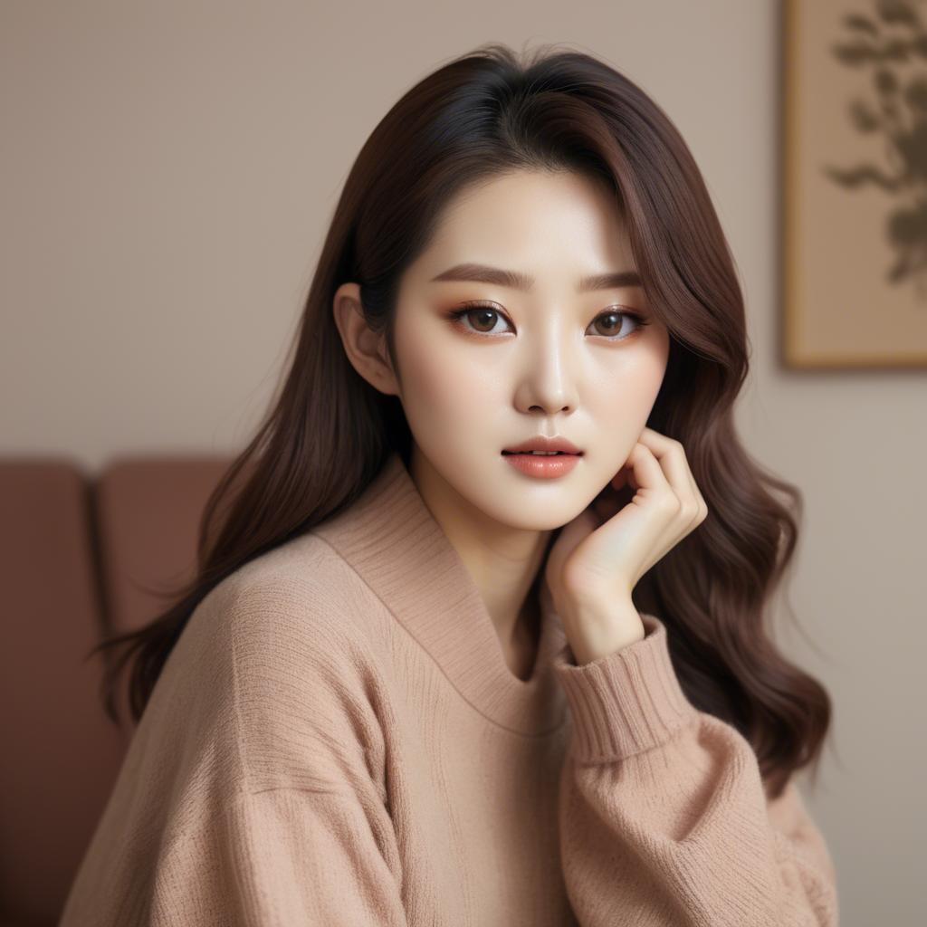 A stunning image of korean beauty in soft warm tones.