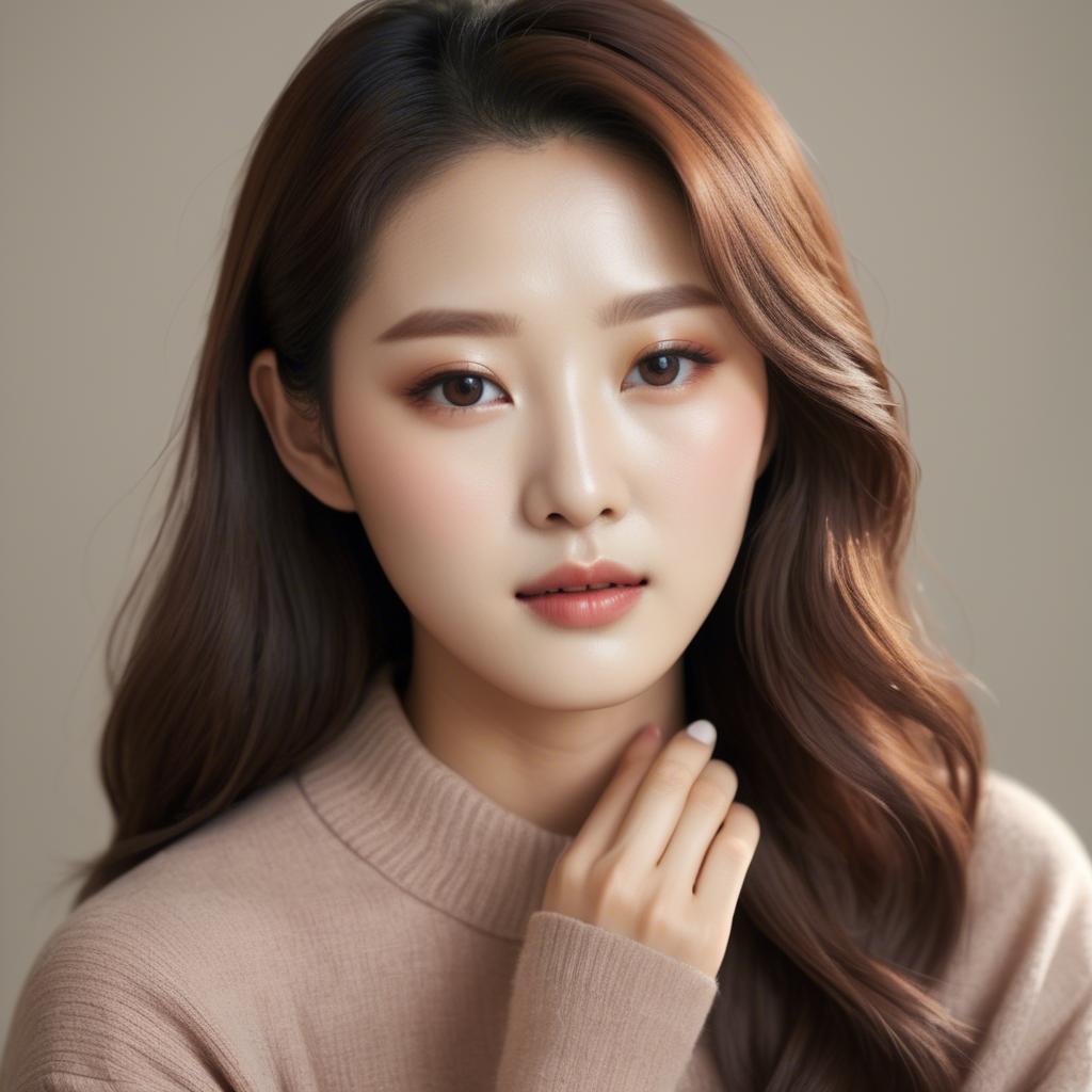 A stunning image of korean beauty in soft warm tones.