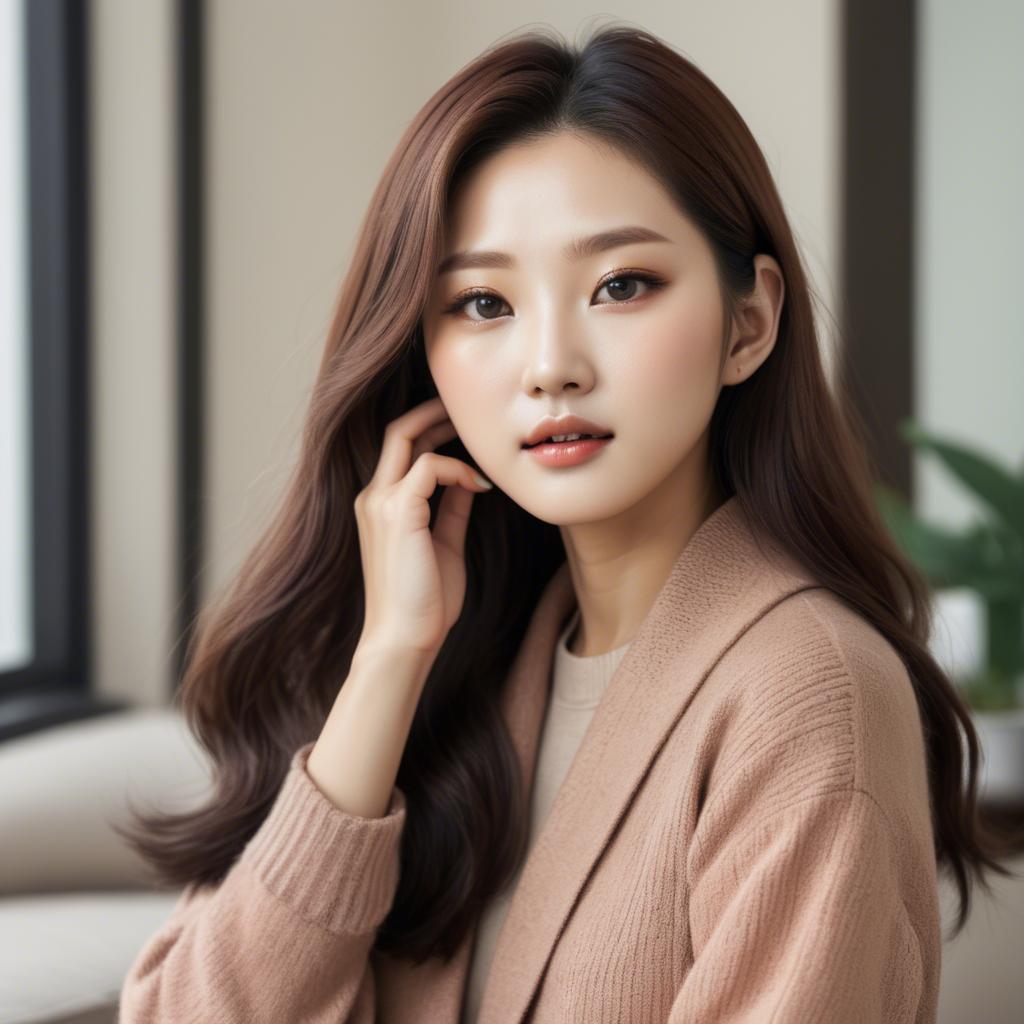A stunning image of korean beauty in soft warm tones.