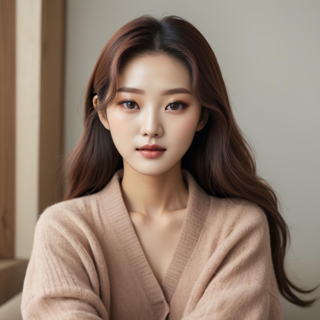 A stunning image of korean beauty in soft warm tones.