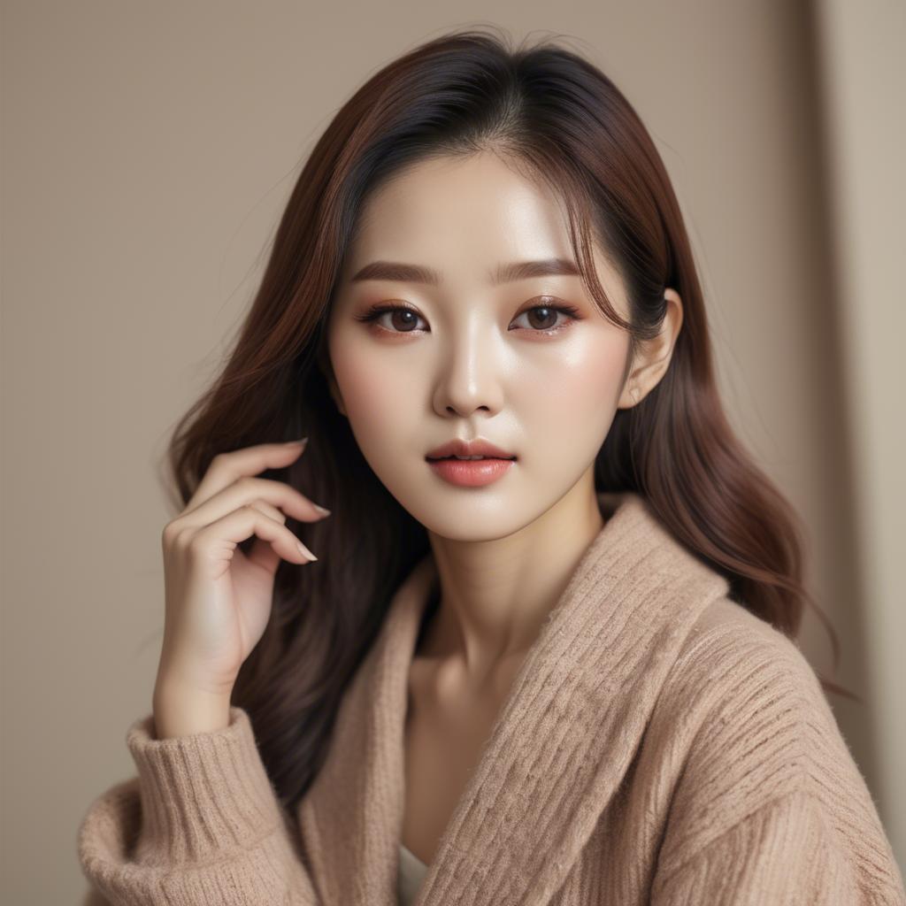 A stunning image of korean beauty in soft warm tones.