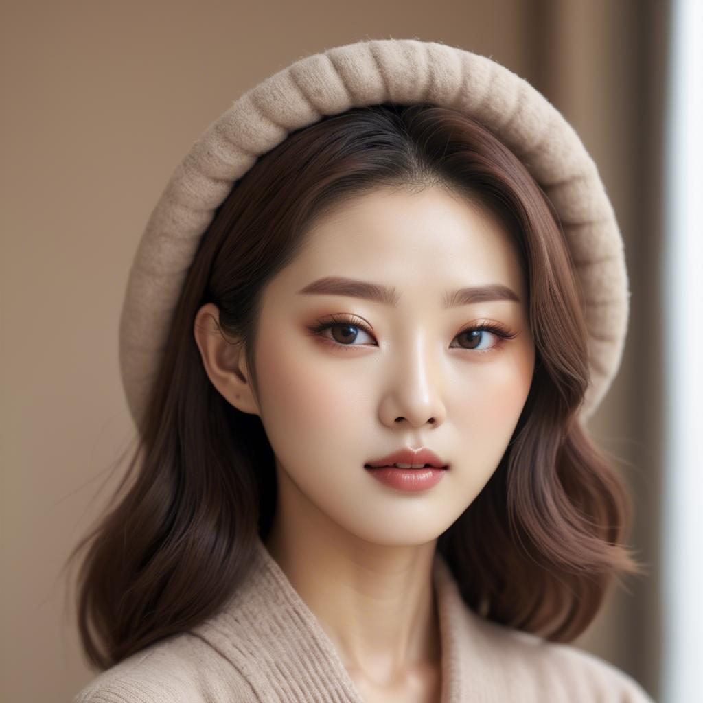 A stunning image of korean beauty in soft warm tones.