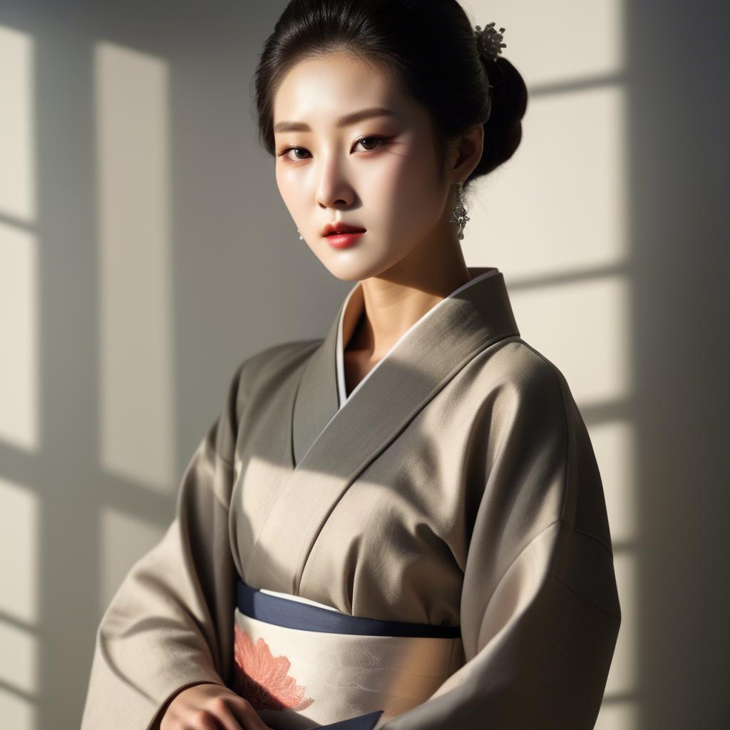 A stunning image of korean elegance in soft shadows.