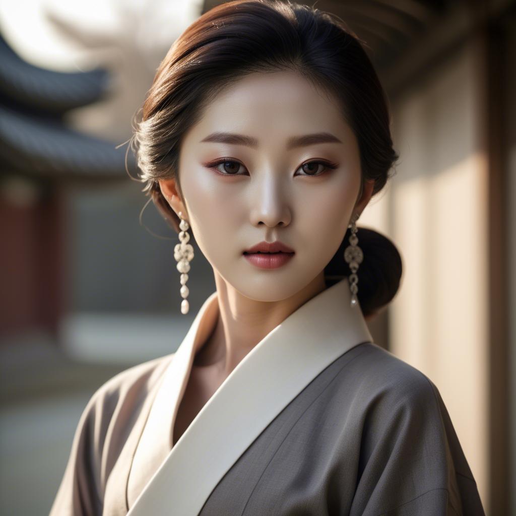 A stunning image of korean elegance in soft shadows.