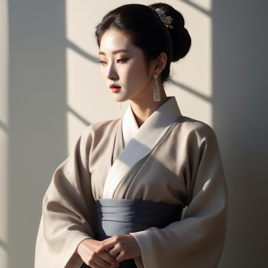 A stunning image of korean elegance in soft shadows.