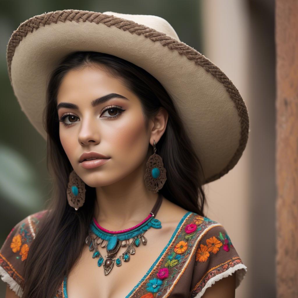 A stunning image of mexican beauty in natural tones.