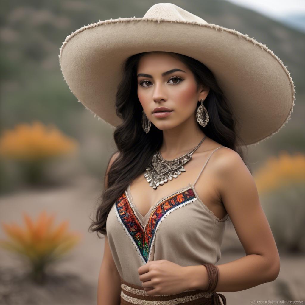 A stunning image of mexican beauty in natural tones.