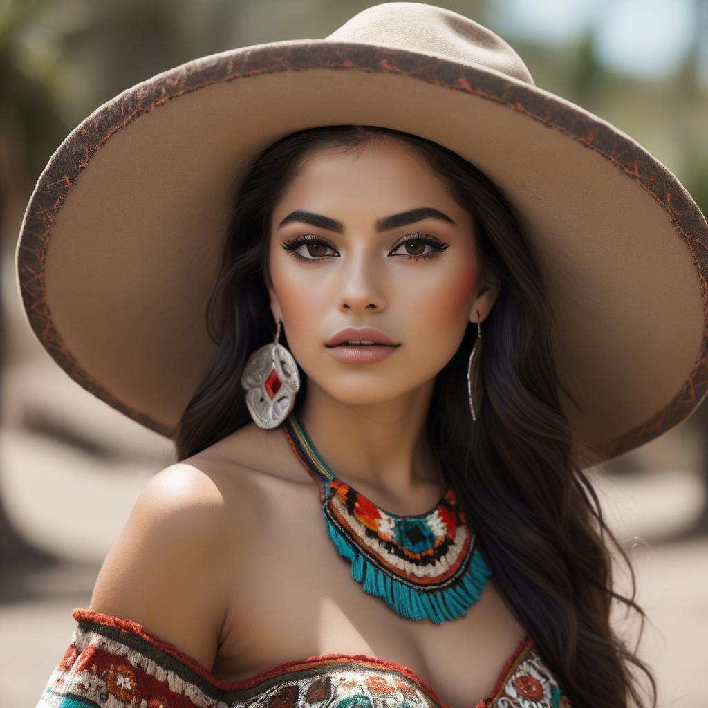 A stunning image of mexican beauty in natural tones.