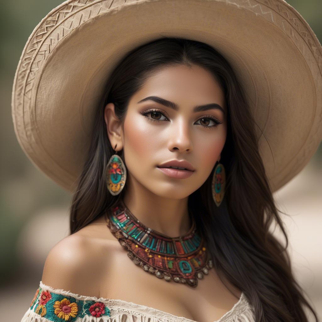 A stunning image of mexican beauty in natural tones.