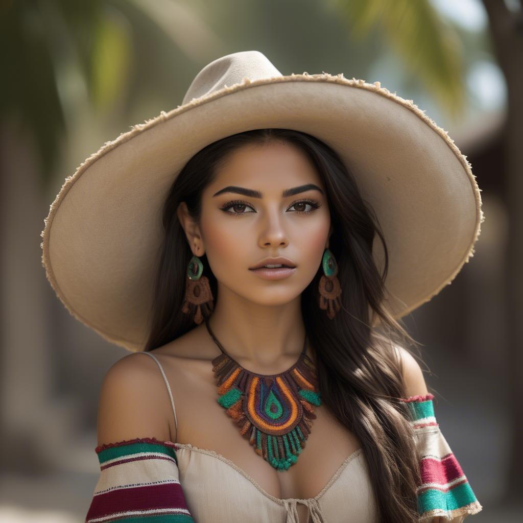 A stunning image of mexican beauty in natural tones.