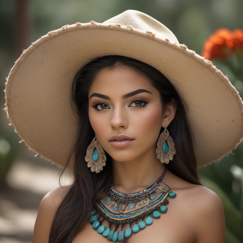 A stunning image of mexican beauty in natural tones.