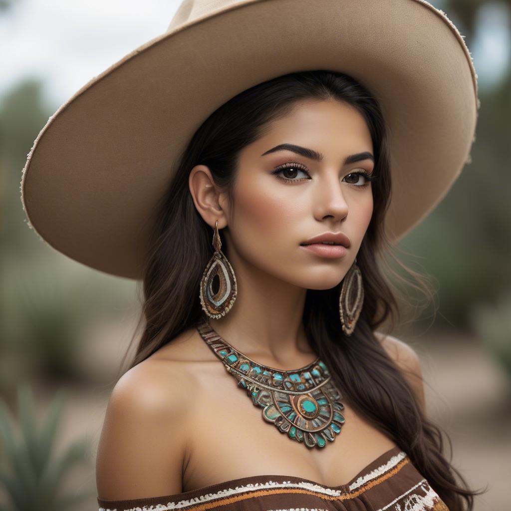 A stunning image of mexican beauty in natural tones.