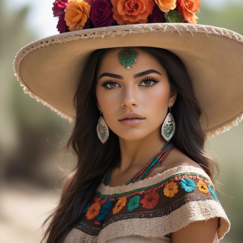 A stunning image of mexican beauty in natural tones.
