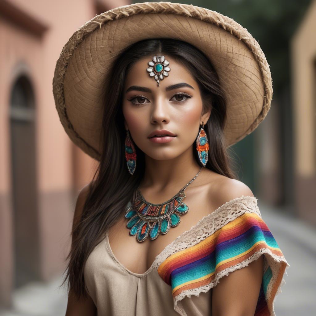 A stunning image of mexican beauty in natural tones.
