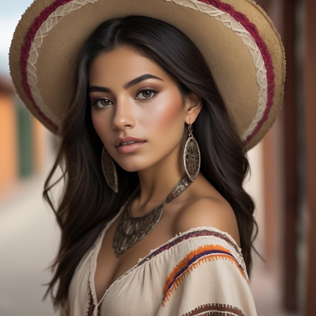 A stunning image of mexican beauty in natural tones.