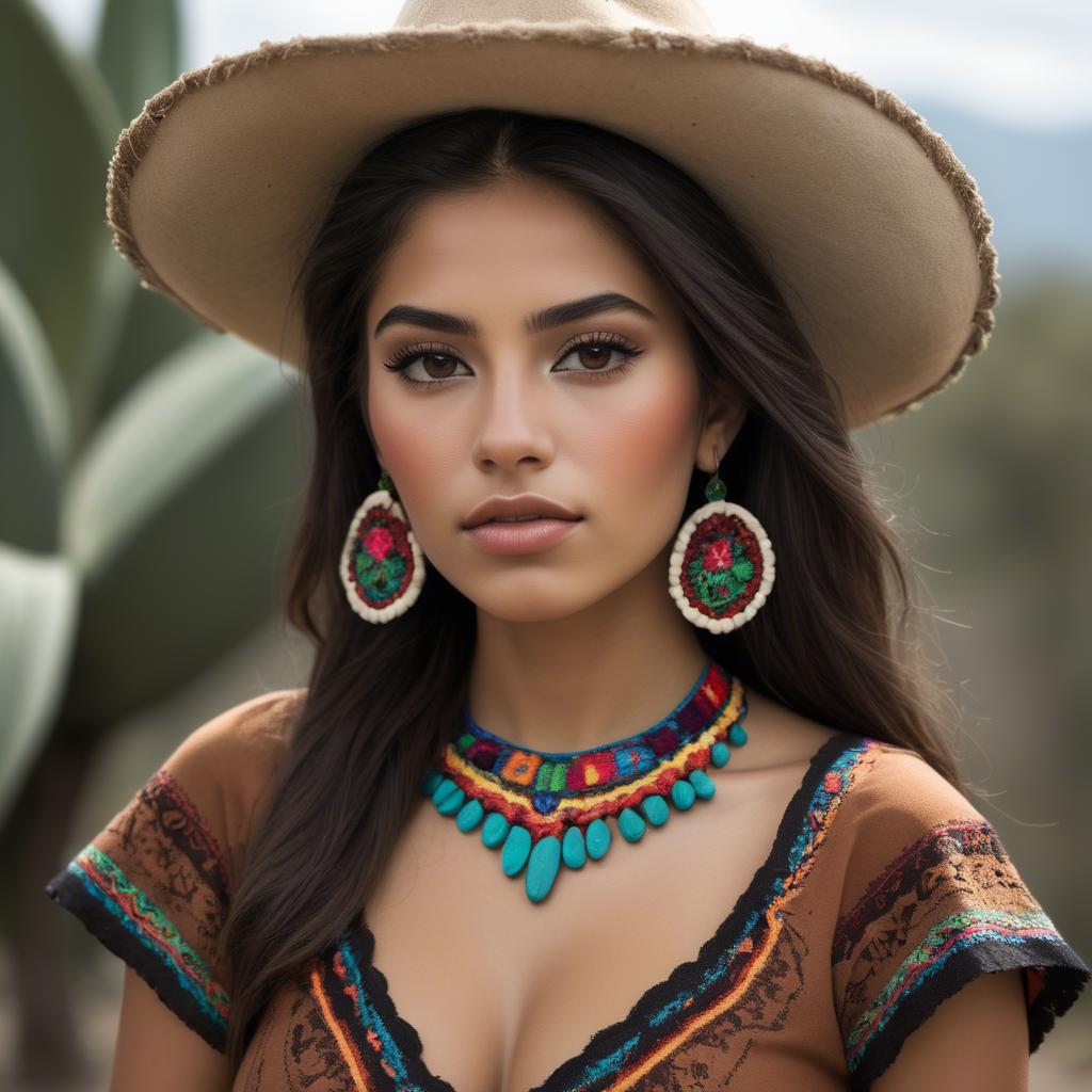 A stunning image of mexican beauty in natural tones.