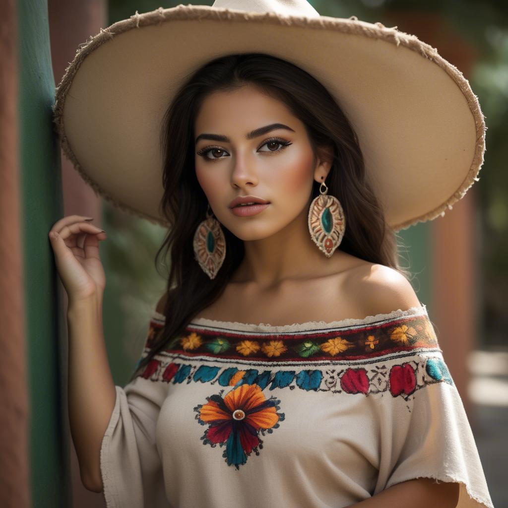 A stunning image of mexican beauty in natural tones.
