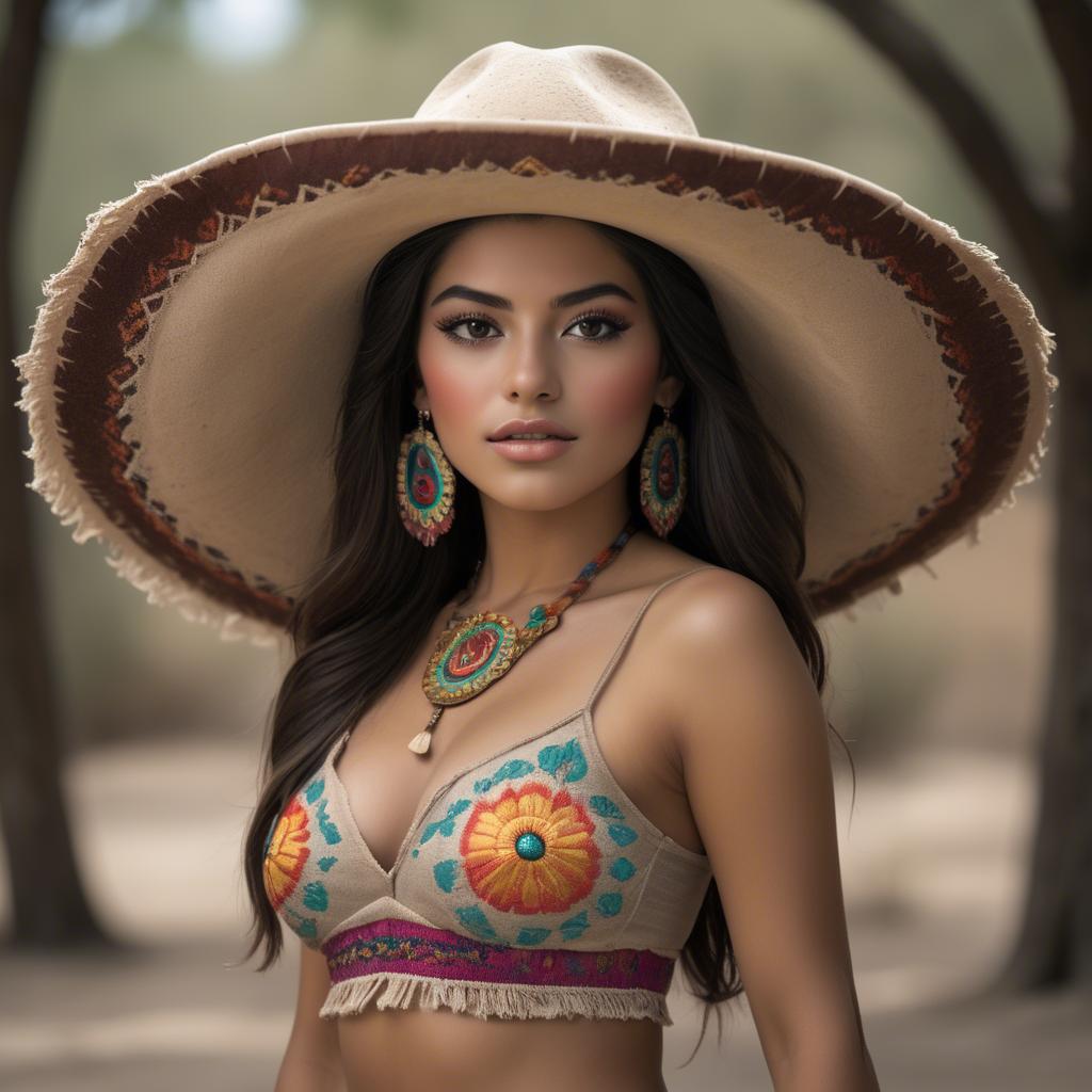 A stunning image of mexican beauty in natural tones.