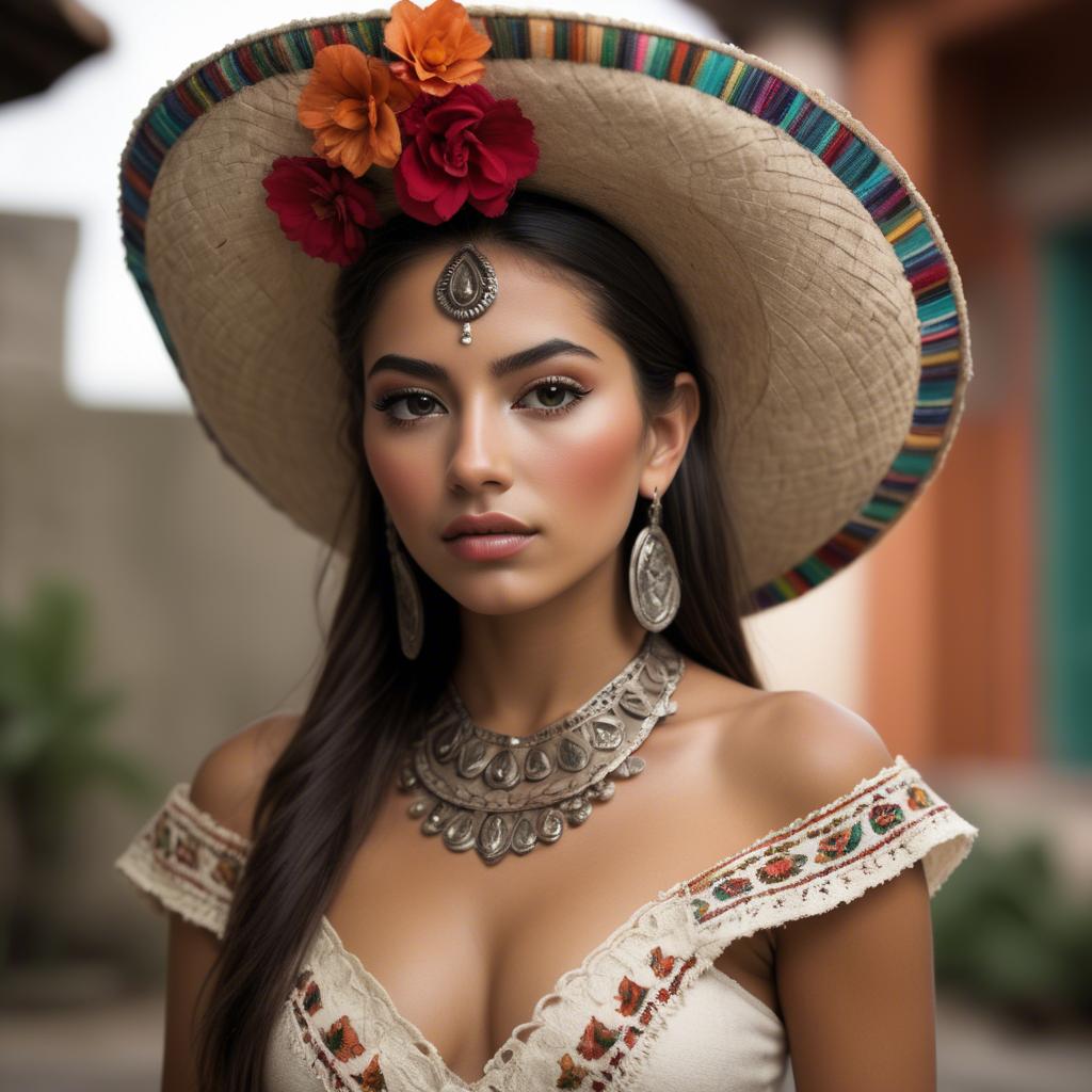 A stunning image of mexican beauty in natural tones.