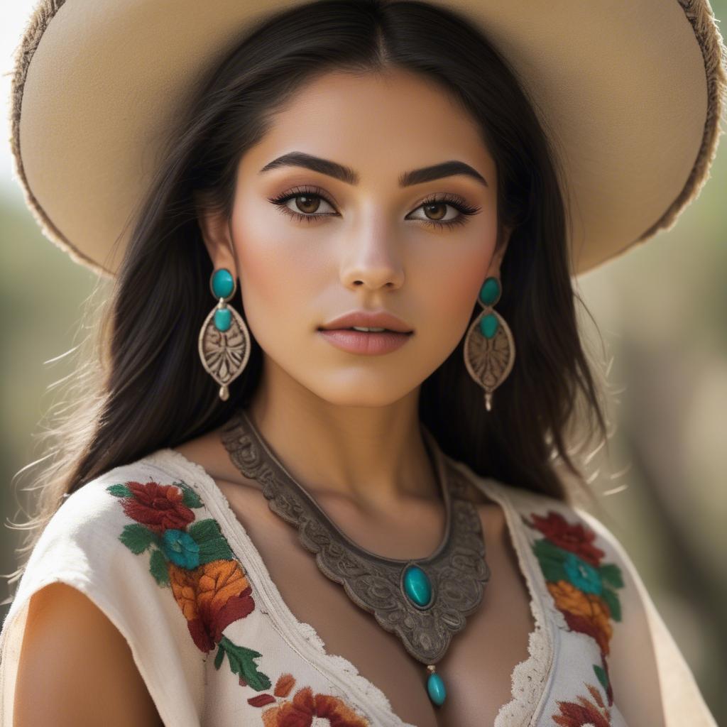 A stunning image of mexican beauty in natural tones.