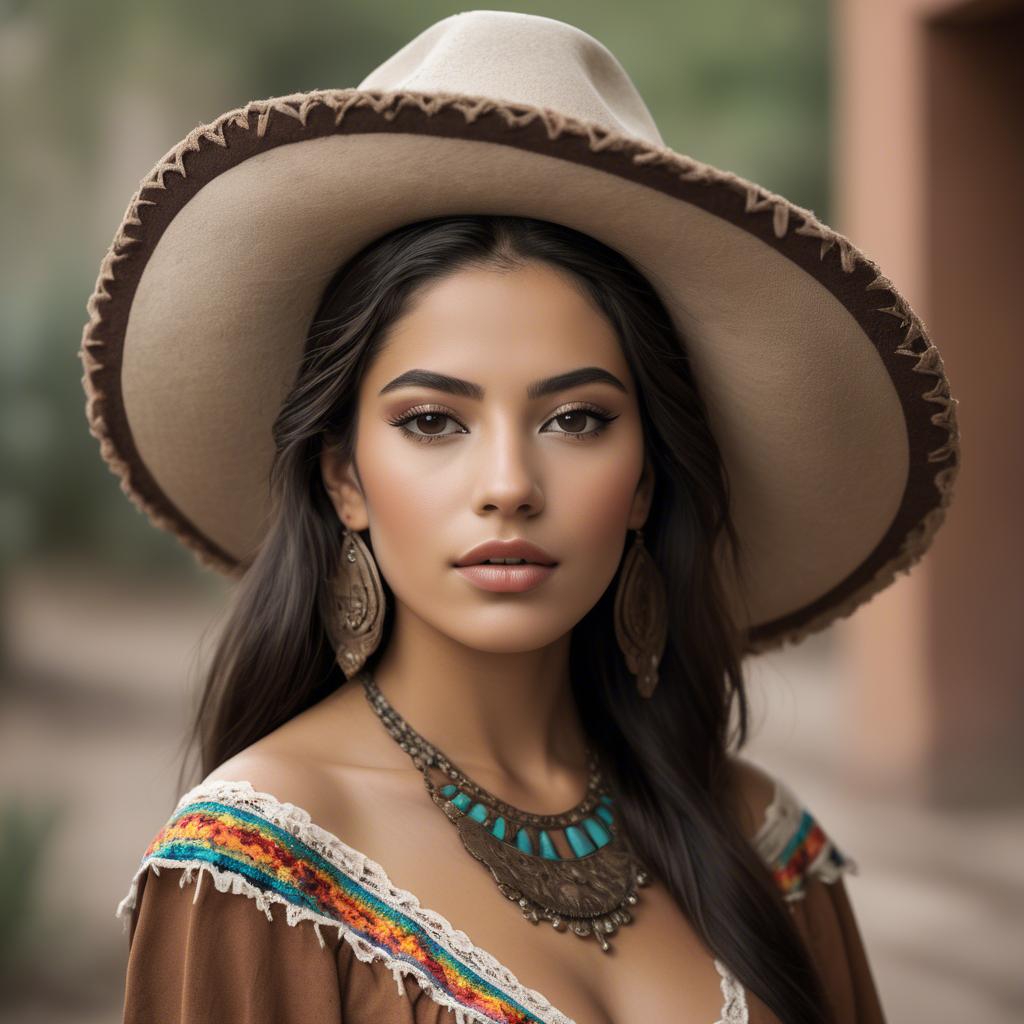 A stunning image of mexican beauty in natural tones.