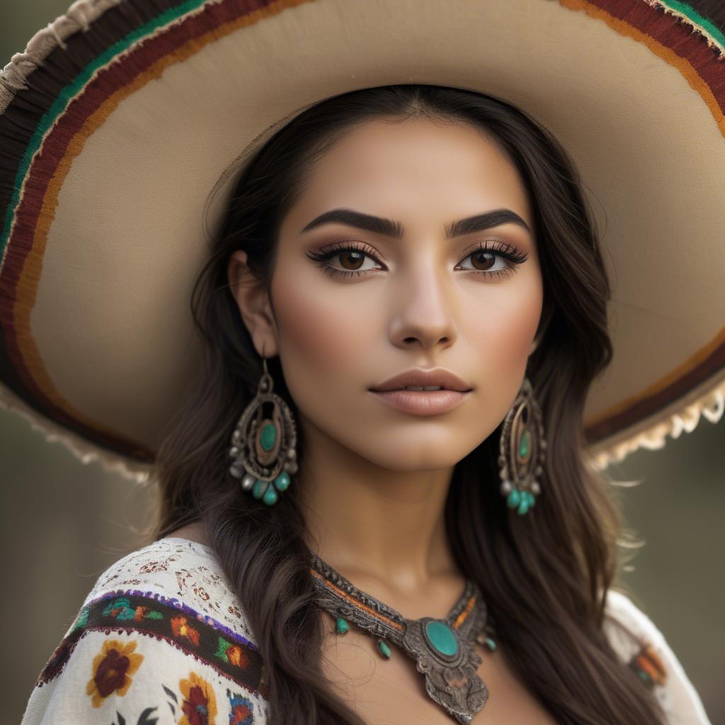 A stunning image of mexican beauty in natural tones.