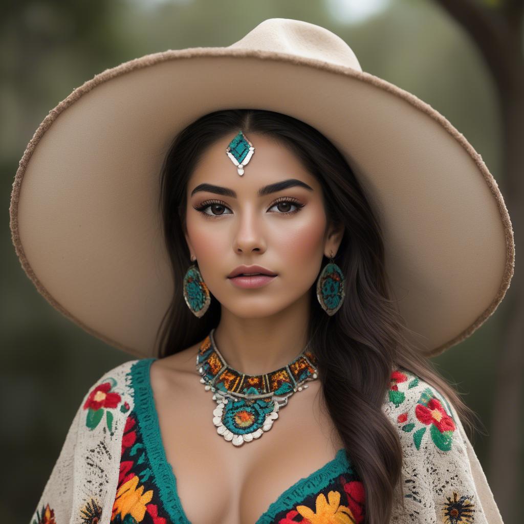 A stunning image of mexican beauty in natural tones.