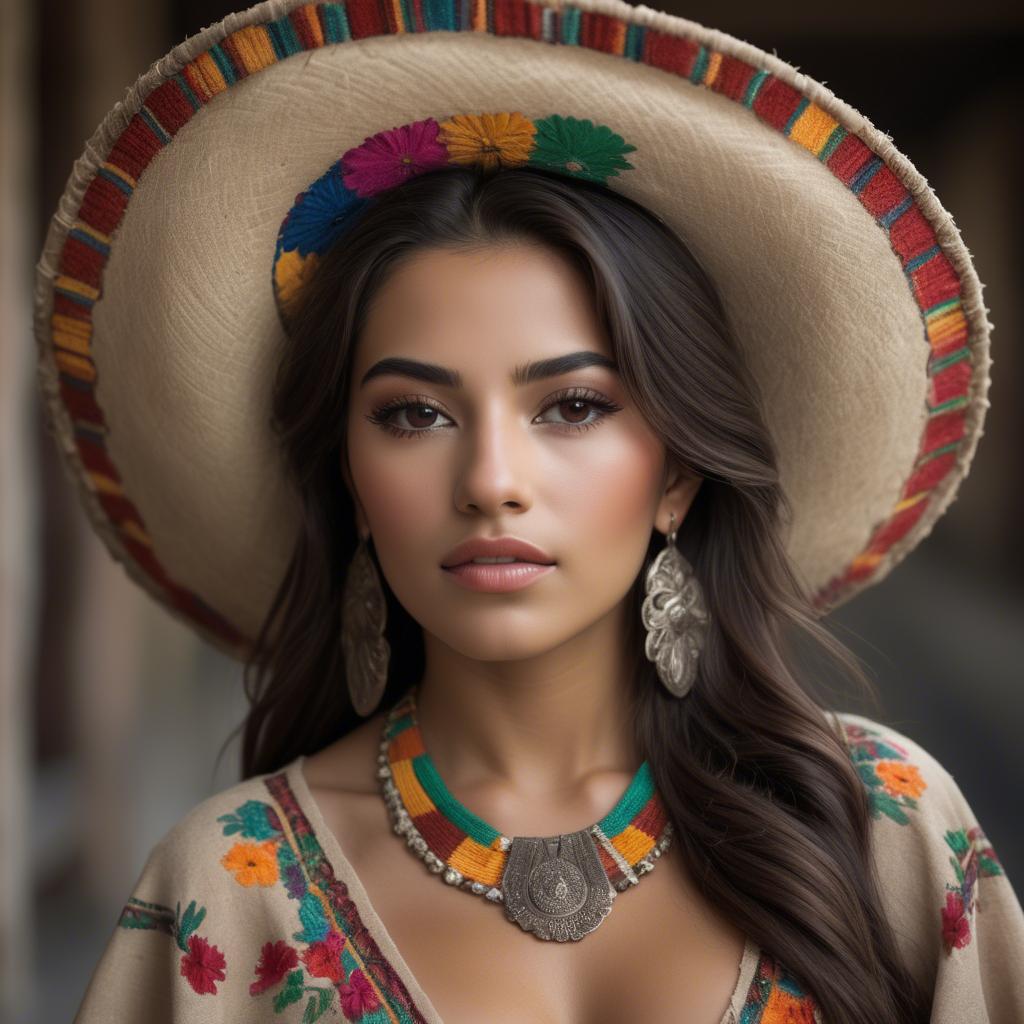 A stunning image of mexican beauty in natural tones.