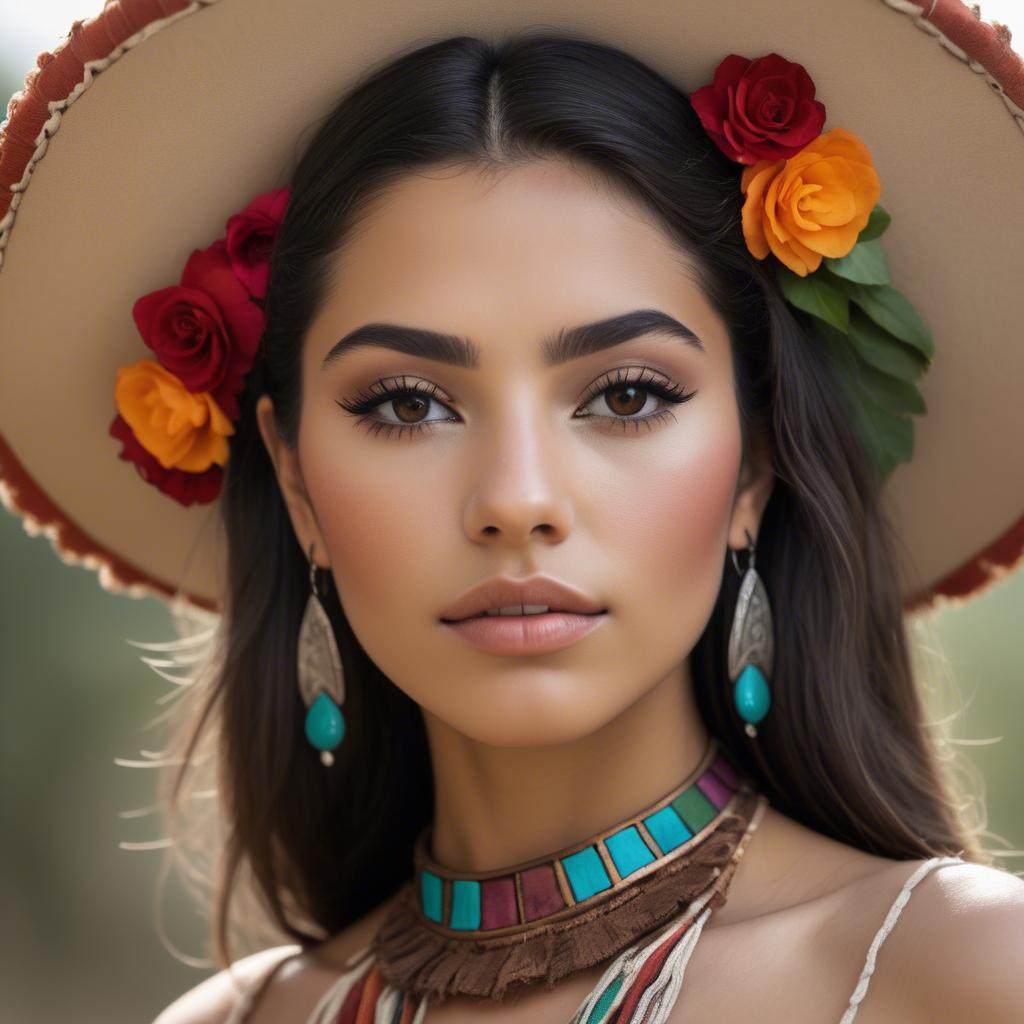 A stunning image of mexican beauty in natural tones.