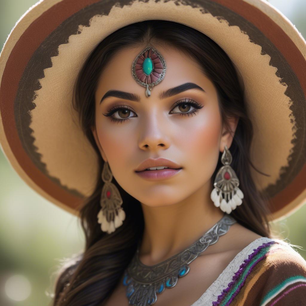 A stunning image of mexican beauty in natural tones.