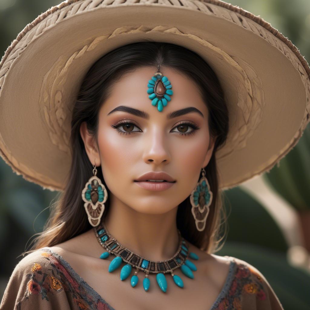 A stunning image of mexican beauty in natural tones.