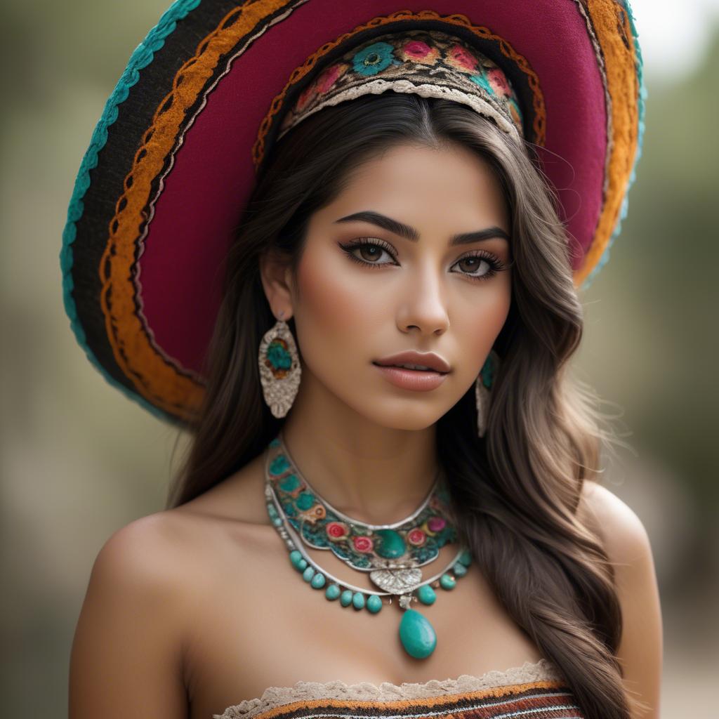 A stunning image of mexican beauty in natural tones.