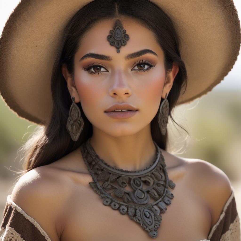 A stunning image of mexican beauty in natural tones.