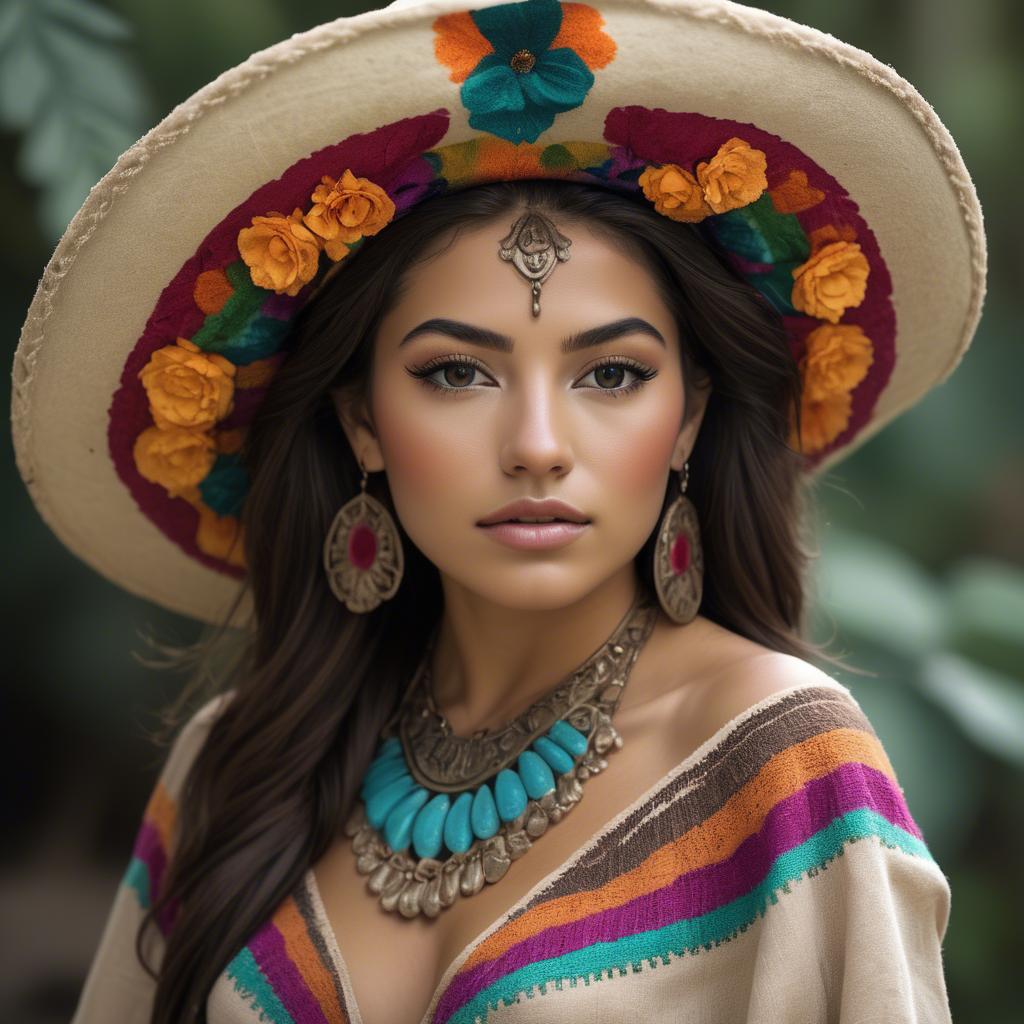 A stunning image of mexican beauty in natural tones.